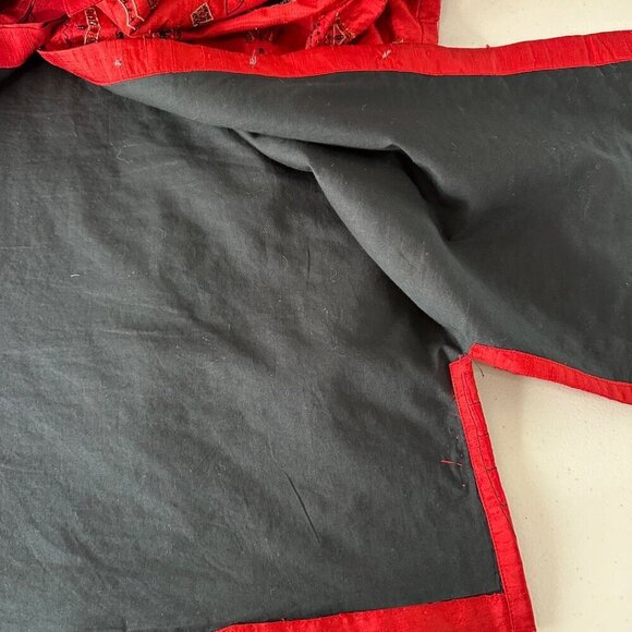 Chicos Design Vintage Silk Beaded Embroidered Art To Wear Jacket Size XS (0) Red - Picture 9 of 12